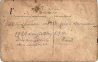 1924 Balatonalmádi, Székány Tibor úri és női fodrász, illatszerek és manikűr üzlete. photo  (b)