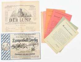 1892 Der Lump, Offizielles Organ der vereinigten Wiener Jurbrüder und Schwestern XX. Jahrgang Nr. 1. + egyéb nyomtatványok