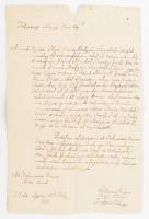 1827 Felsőapsa, tekintetés bírónak címzett magyar nyelvű levél