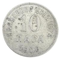 Montenegró 1906. 10p Ni T:2 Montenegro 1906. 10 Para Ni C:XF