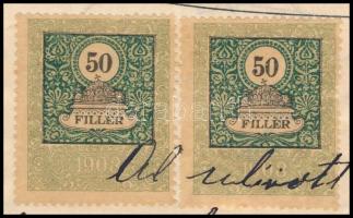 1911 Rohi (Erdély, Románia), közjegyző által kiállított munkáltatói bizonyítvány