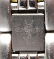 Yves Saint Laurent kronográfos, vízálló férfi karóra fém szíjjal, működő, új állapotban, leírással d...