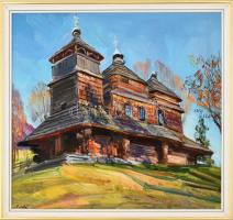 Sütő János (1933-2019): A Szűzanya Oltalma görögkatolikus templom, Csontos (Kosztrino / Kostryno Kos...