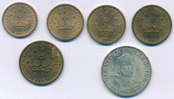 Tádzsikisztán 2001. 5d - 1S (6xklf) forgalmi összeállítás T:1-,2
Tajikistan 2001. 5 Dirham - 1 Somo...
