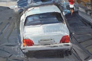 Sütő János (1933-2019): Budapest, Bazilika. Olaj, farost. Jelzett. Hátoldalán autográf felirattal. F...