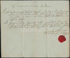1841 Divék, latin nyelvű levél viaszpecséttel