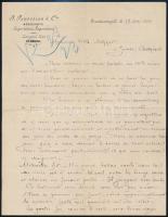 1900 Konstantinápoly, A. Panossian & Cie Négociants Exportation-Importation fejléces levélpapírjára írt francia nyelvű levél