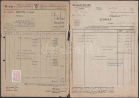 cca 1925-1944 12 db régi alkoholkereskedelemmel kapcsolatos számla, pl. Herceg Windischgraetz Lajos ...