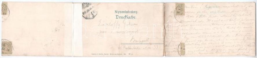 1905 Tátra, Magas-Tátra, Vysoké Tatry; Csorba-See / Csorba-tó. Cattarino S. kiadása 141. sz. 3-része...