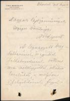 4 db levél, melyből egyet Vígh Bertalan (1890-1946) festőművész saját kézzel írt és 3 db melyet ő kapott a Magyar Képzőművészek Országos Szövetségétől