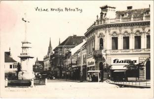 1933 Versec, Vrsac; Kralja Petra Trg / tér, Bata üzlet / square, shops. photo (fl)