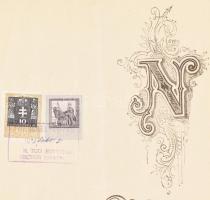 1920 Orvosi diploma. 66x50 cm