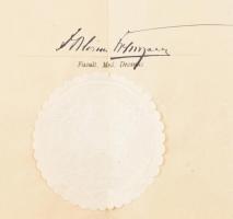 1920 Orvosi diploma. 66x50 cm