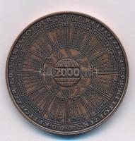 2000. "MÉE köszönti az Államalapítás ezredik évfordulóját" Br naptárérem (42,5mm) T:1-