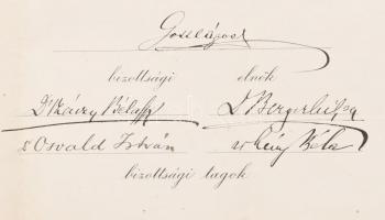 1908 Ügyvédi vizsga bizonyítvány 30x48 cm