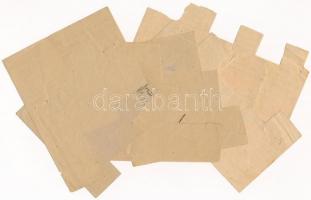 Pápa 1945. Szappanjegy (4x), Zsír,-, cukor- és sójegy (2x), vágott ívdarabok