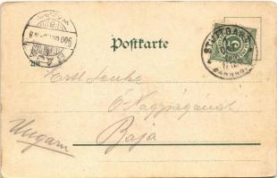 1900 Stuttgart, Anlagensee m. Schloss / lake, castle (EK)