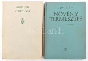 Dr. Láng Géza: Növénytermesztés. Bp., 1965, Mezőgazdasági Kiadó. Ötödik kiadás. Kiadói egészvászon-kötés, kissé kopott borítóval. + Andrasovszky István et al.: Kertészek kézikönyve. Dísznövény-, zöldség-, faiskolai, gyümölcs-, szőlőtermesztési és borászati ismeretek. Bp., 1965, Mezőgazdasági Kiadó. Kiadói egészvászon-kötés.