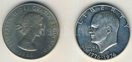 Nagy-Britannia 1965. 50c "Churchill" T:2 + USA 1976. 1$ "Eisenhower" T:2