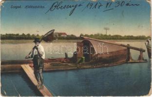 1917 Szeged, halászbárka (kopott sarkak / worn corners)