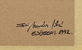 Marácz István (1958-): Esőben. Professzionális fotópapír, kézi nagyítású, 1/1 nagyítás, bársony pasz...