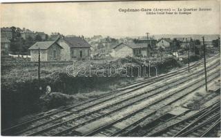 Capdenac-Gare, Le Quartier Bourset / railway station, railway line, train