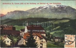 1926 Sankt Corona am Wechsel, Wallfahrtsort St. Corona bei Kirchberg am Wechsel mit dem Schneeberg (EK)