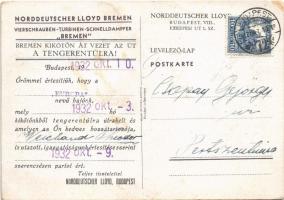 1932 Vierschrauben-Turbinen-Schnelldampfer "Bremen" Norddeutscher Lloyd Bremen / German oc...