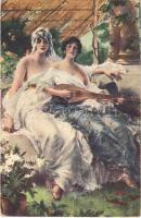 1916 Brautlied / Gently erotic lady art postcard. J.P.P. 1060. s: C. Kiesel (EK)