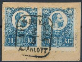 1871 Réznyomat 10kr pár &quot;NYÍREGYHÁZA AJÁNLOTT&quot;