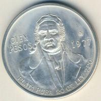 Mexikó 1977. 100P Ag T:2/2+