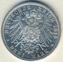 Német Birodalom/Császárság/Poroszország 1910. 3M Ag II.Vilmos T:2/3+ Tanúsítvánnyal!