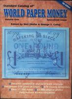 Világ bankjegyei katalógus, speciál kiadások - Standard Catalog of WORLD PAPER MONEY I. Special Issues 9. kiadás, használt, de nagyon jó állapotban!