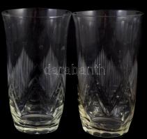 10 db formába öntött üveg vizes pohár  12 cm + egy kompótos tál