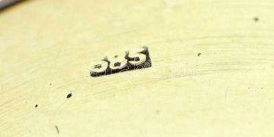 ~1930. "Katonai Mária Terézia Rend" kitüntetés miniatűrjéhez tartozó fémjelzett 14K arany ...