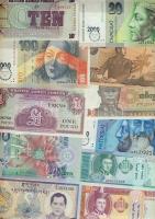 Kis bankjegy tétel, egész világ, 40db T:I