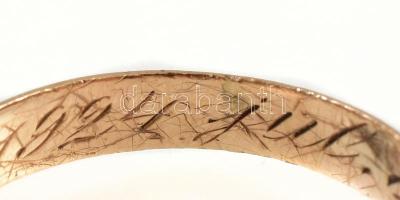 14K arany (Au) karikagyűrű. Jelzett  1,98 g, m: 57  / Gold ring with 1,98 g