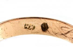 14K arany (Au) karikagyűrű. Jelzett  1,98 g, m: 57  / Gold ring with 1,98 g
