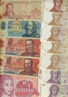 Kis bankjegy tétel, egész világ, 48db T:II,III