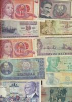 Kis bankjegy tétel, egész világ, 48db T:II,III