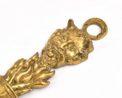 Cipőkanál. Ördög fejes, réz 38 cm