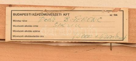 Deák B. Ferenc (1938-2004): Siklik. Olaj, vászon, jelzett. Dekoratív fa keretben. Hátoldalán Budapes...