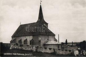1933 Szerencs, Református Rákóczi templom + SÁTORALJAÚJHELY-BUDAPEST 33 mozgóposta