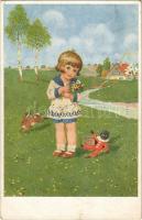 Children art postcard. Nr. 813-816. (Rb)