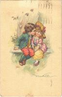 1925 Children art postcard, romantic couple. Anna & Gasparini 539-3. s: Castelli (fl)