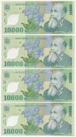 Románia 2000. 10.000L (4x sorszámkövető) T:I Romania 2000. 10.000 Lei (4x sequential serials) C:UNC Krause P#112
