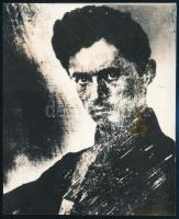Petőfi Sándor arcképe egy régi dagerrotípiáról, modern előhívás, 12,2x10 cm