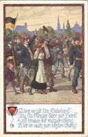 1915 Wenn es gilt für Vaterland... / WWI Austro-Hungarian K.u.K. military art postcard, patriotic propaganda. Deutscher Schulverein Karte Nr. 666. s: E. Kutzer (EB)