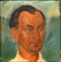 Prokop Péter (1919-2003): Török Vince portréja. Olaj, vászon. Sérült (festék lepergéssel). Jelzés nélkül. Fa keretben. 35×35 cm