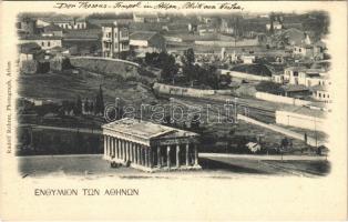 Athens, Athína, Athenes; Der Theseus-Tempel, Blick von Westen / temple. Rudolf Rohrer Photograph (crease)